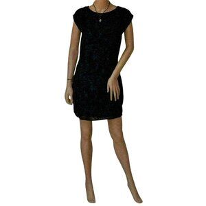 Velvet Sheer Mini Dress Small Paisley Sleeveless Boho Vintage Grunge Floral S